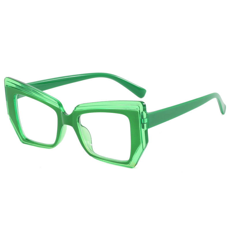 Damen Modische Brille mit auffälligem, geometrischem Rahmen Brehn