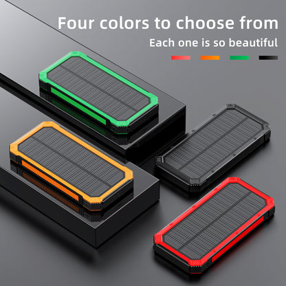 Solarbetriebene Powerbank mit Schnellladefunktion und Kabelloser Ladeoption Brehn
