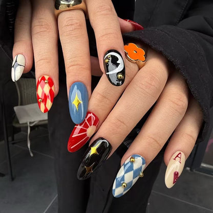 Künstlerisches Press-On Nagelset