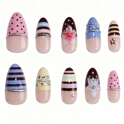 Dekorativer Press-On Nagelset Brehn