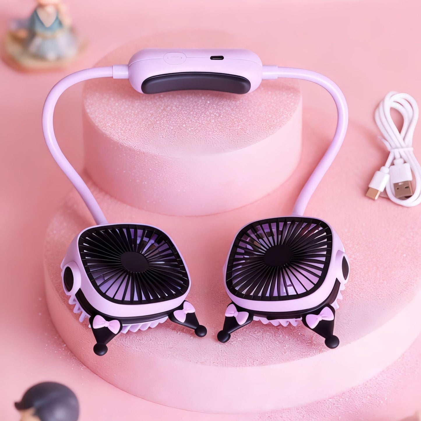 Frauen Tragbarer Nackenventilator mit flexiblem Montagesystem Brehn