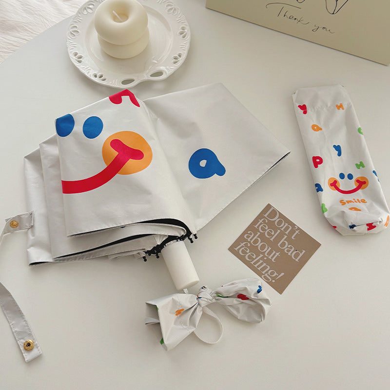 Damen Automatischer Faltregenschirm mit fröhlichem Design Brehn