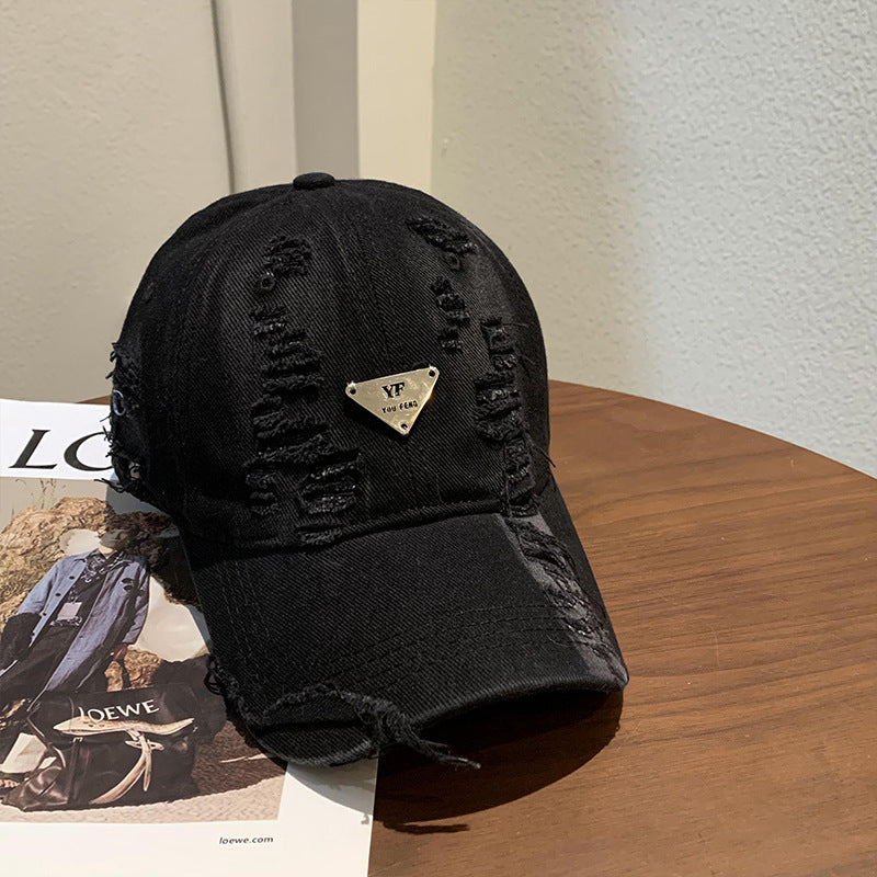 Damen Destroyed Denim Baseball Cap Brehn 1784084082