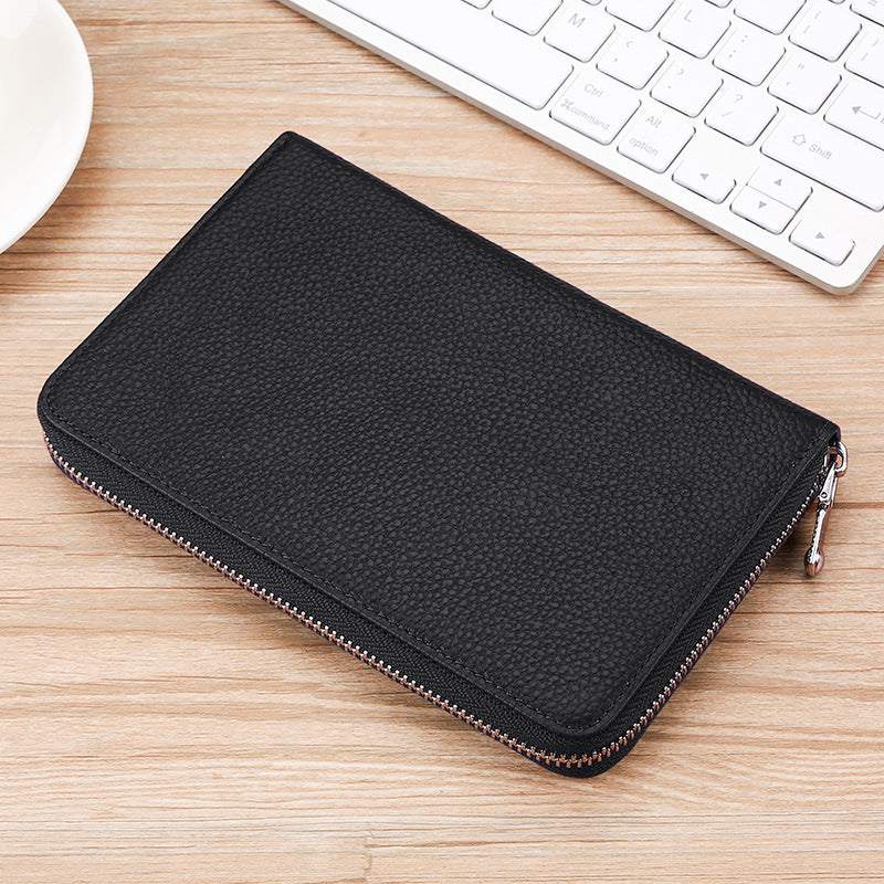 Premium Reißverschluss Leder Organizer