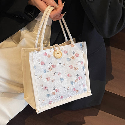 Blumemuster Handgefertigte Tragetasche
