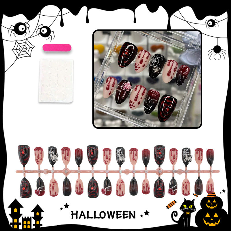 Halloween Kunstnagelset mit gruseligen Motiven Brehn