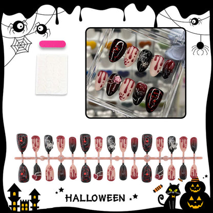 Halloween Kunstnagelset mit gruseligen Motiven Brehn