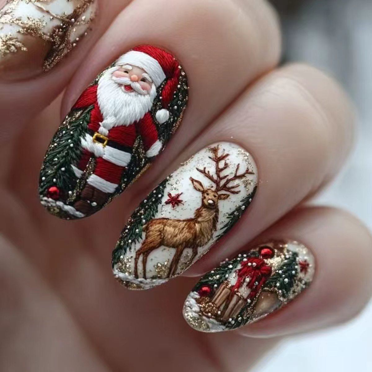 Weihnachtskunstnägel Brehn