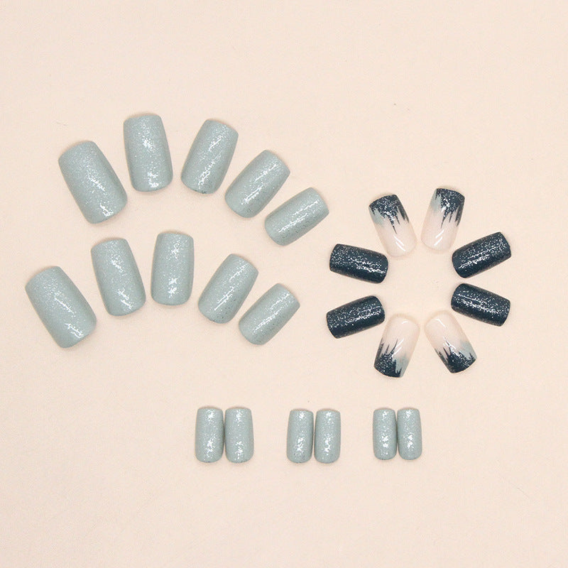 Gradient Glitter Gel Nagelspitzen Set Brehn