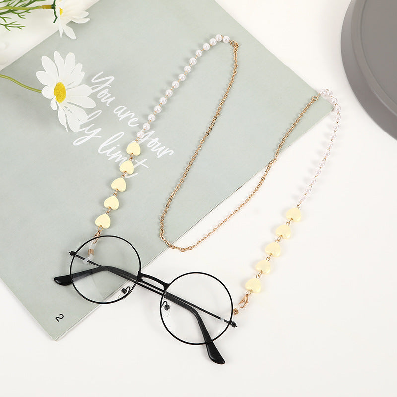 Herz Charm Brille Kette Brehn