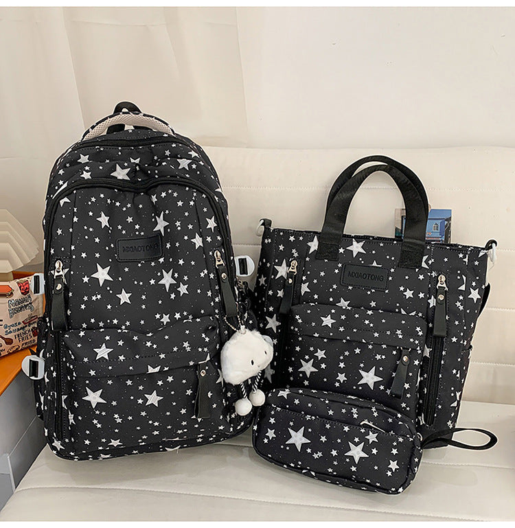 Sternbedruckter Multipurpose Schulrucksack und Tragetaschen-Set Brehn