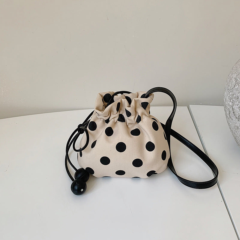 Punktmuster Zugband Handtasche