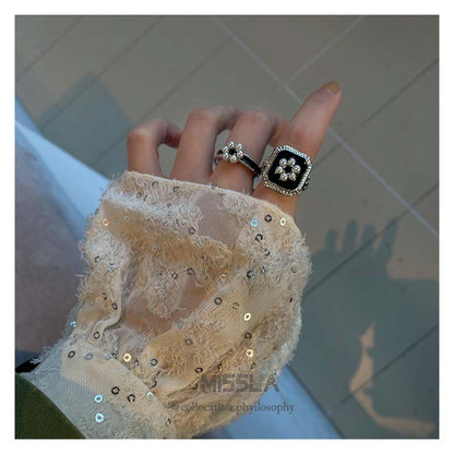 Elegante Vintage Perlen Statement Ring Brehn