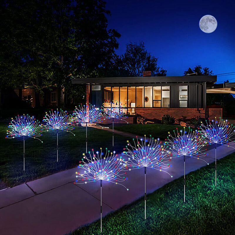 Sparkler-Style Solar-LED-Gartenstecklichter Mit Dynamischem Feuerwerkseffekt Brehn