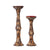 Elegantes Dekoratives Holzkerzenhalter-Set