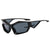 Damen futuristische Sonnenbrille mit einzigartigem Polygon-Design Brehn