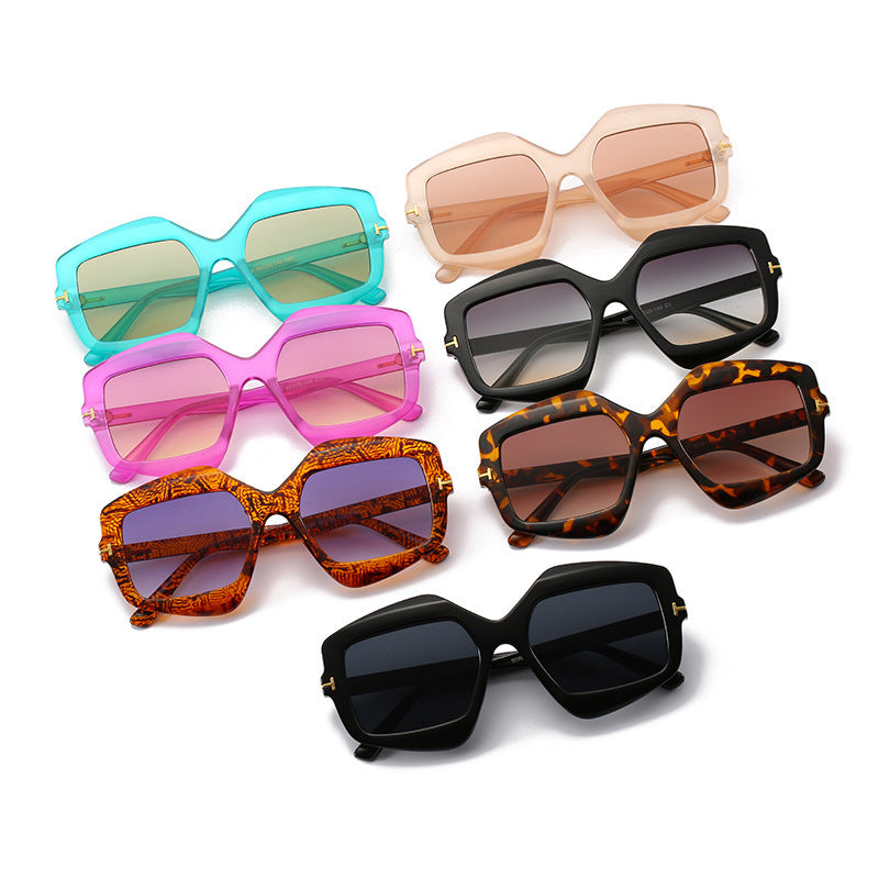 Bold gemusterte hexagonale Sonnenbrille Brehn