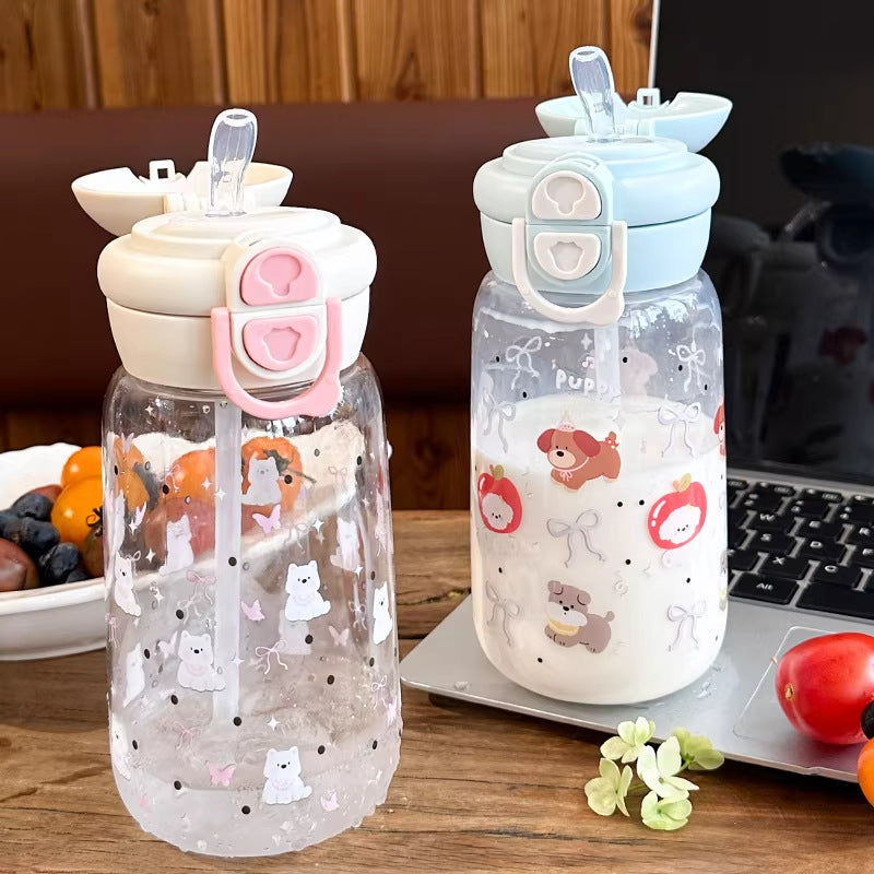 Damen Trinkflasche mit Tiermotiven und gesundem Fruchteinlage-System Brehn