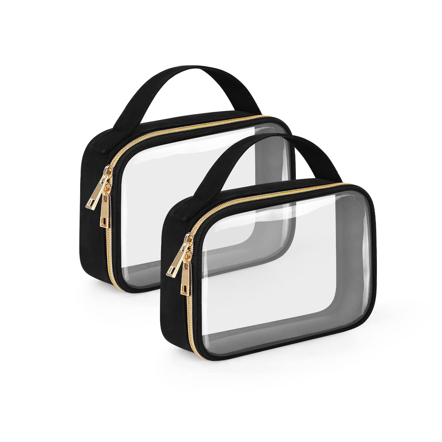 Damen durchsichtige Kosmetiktaschen Set Brehn