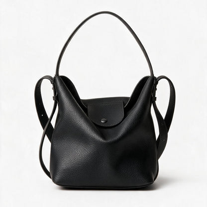 Gepunktetes Leder Schlampige Hobo Bucket Bag mit verstellbarem Riemen