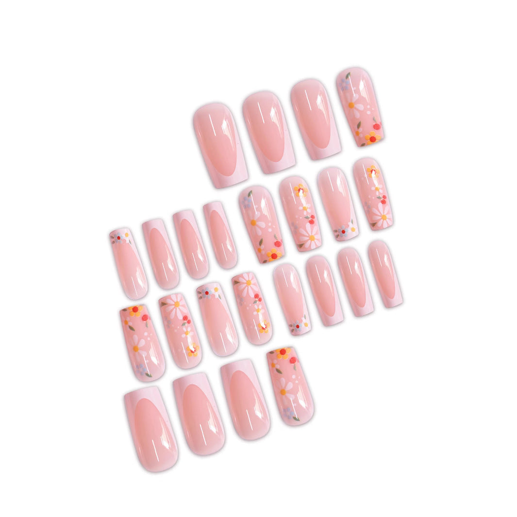 Blumenmuster Press-On Nagelkunst Brehn