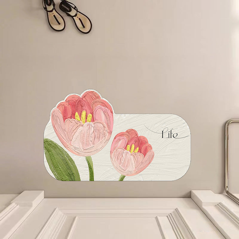 Florales Muster Badematte