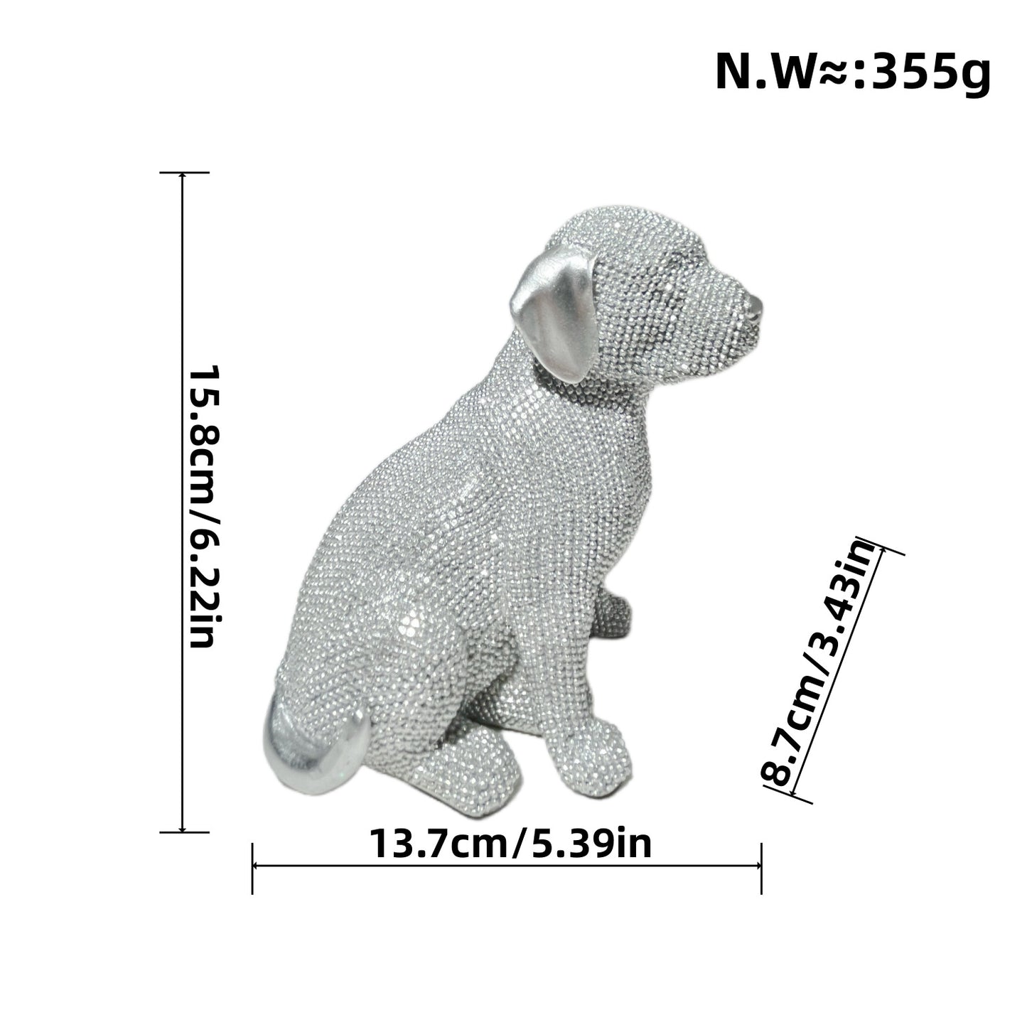 Dekorative Hundefigur im modernen Design Brehn