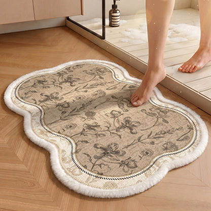Floral gemusterter Badteppich