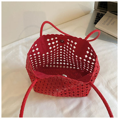 Stilvolle Gewebte Leder Tote Tasche