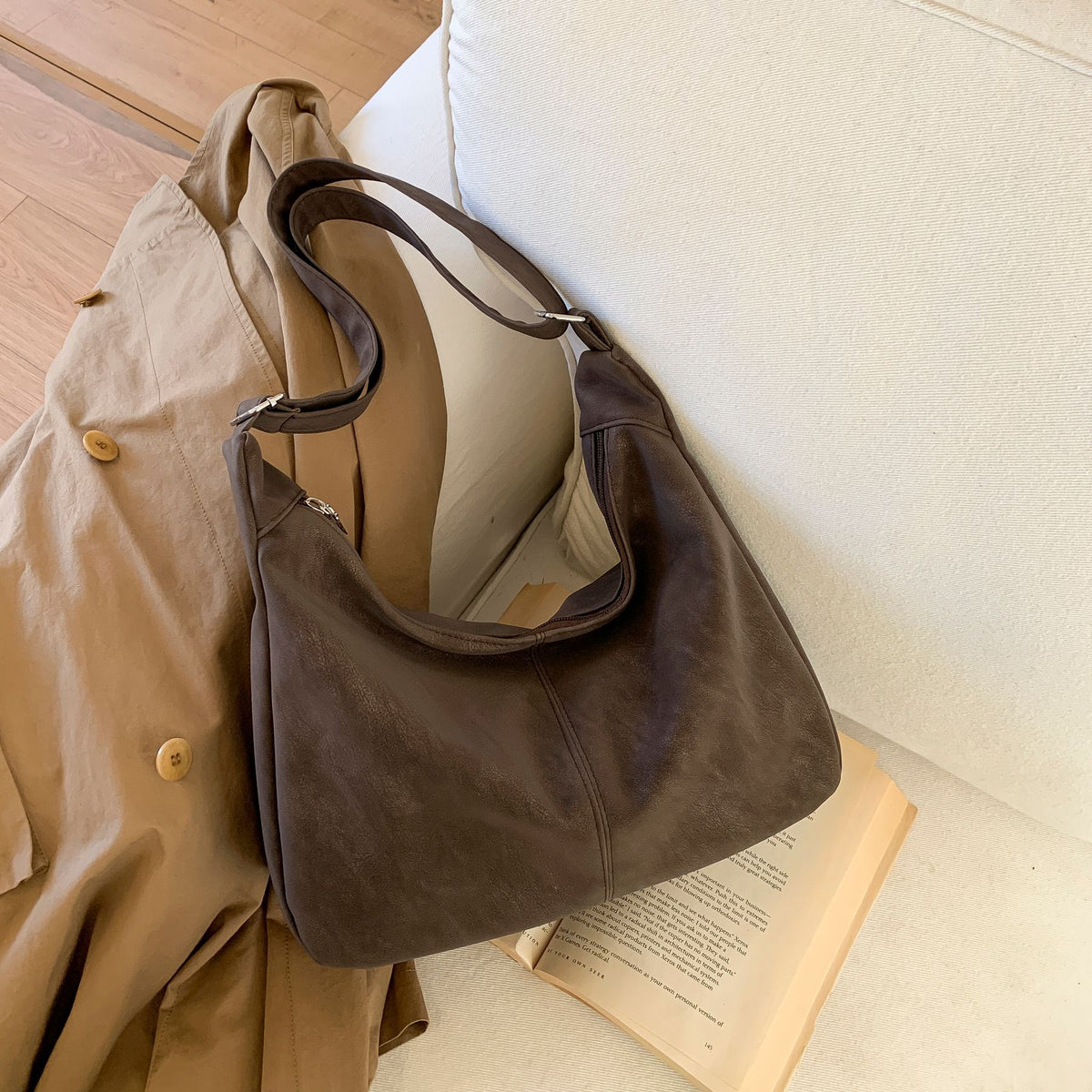 Elegante Leder Hobo Tasche