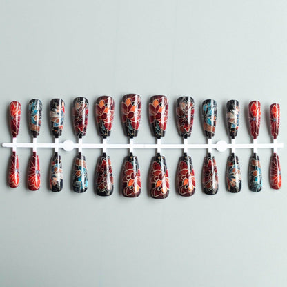 Aufwendiges Blumennagelkunst-Design-Kit