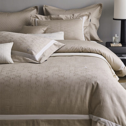 Premium Bettbezug-Set mit dezenter Jacquard-Struktur und Zierband Brehn