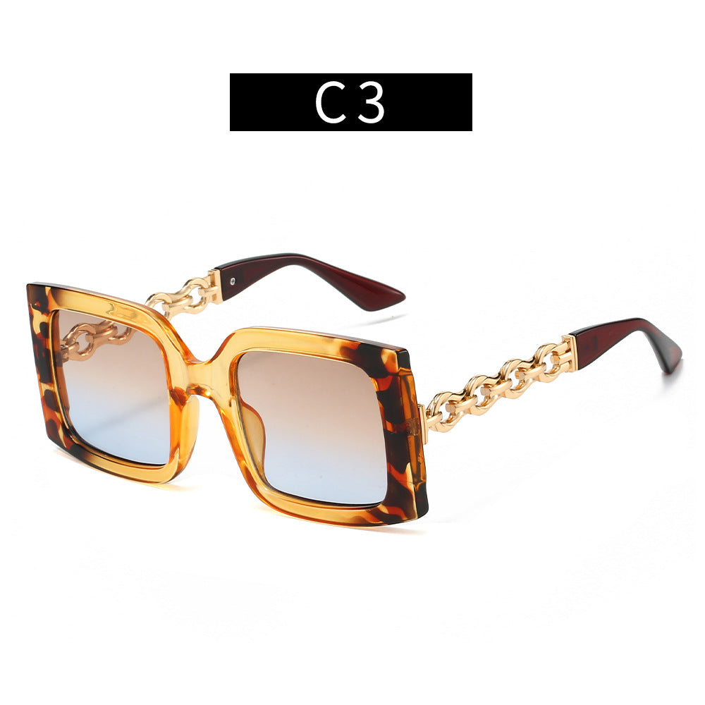 Damen elegante Sonnenbrille mit luxuriösen Kettendetails Brehn