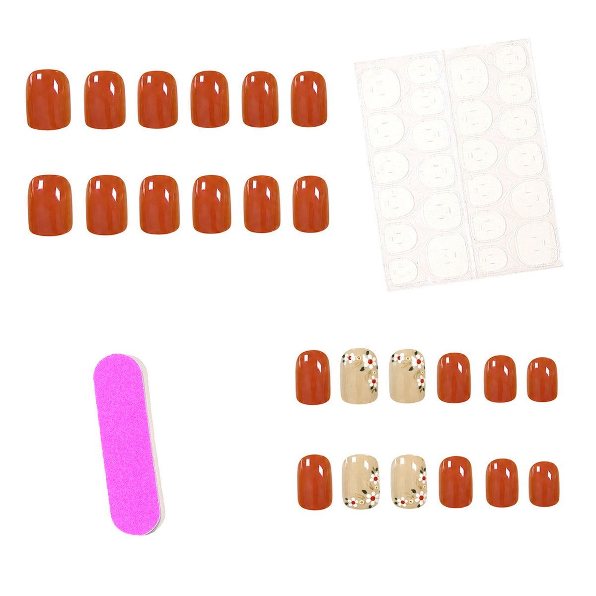 Floral Art Acryl Nagel Set Brehn