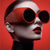 Damen Oversized Cat-Eye Sonnenbrille mit stilvollem, strukturiertem Rahmen Brehn