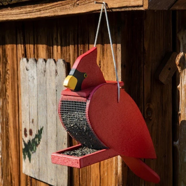 Kardinalförmiger Vogel feeder Brehn