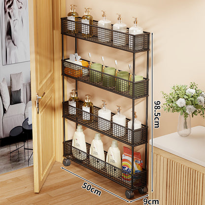 Slim Narrow Pull-Out Mesh Storage Organizer für Schrank und Türspalt