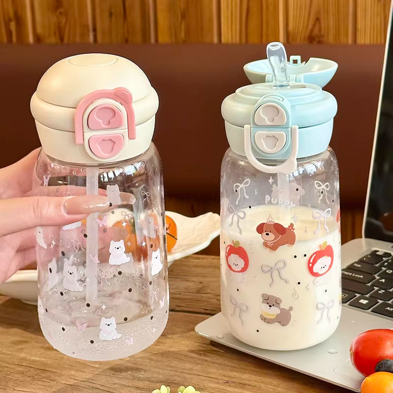 Damen Trinkflasche mit Tiermotiven und gesundem Fruchteinlage-System Brehn