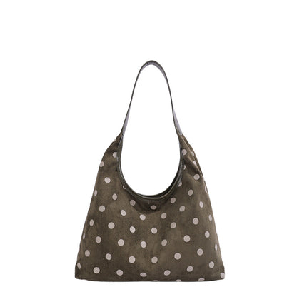 Polka Dot Wildleder Einkaufstasche