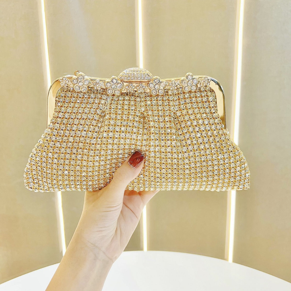Glitzernde Kristall-Clutch