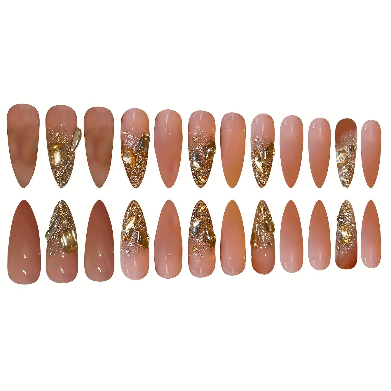 Glamouröse Glitzer Stiletto Nagelkunst Brehn