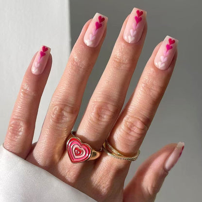 Herz-Design Press-On Nail Set Brehn