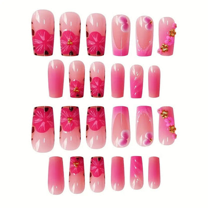 Florale Acryl-Nagelkunst-Verstärkungen Brehn