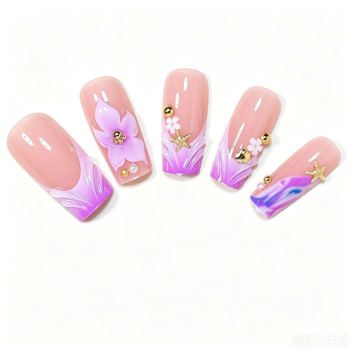 Dekorative Blumen Acryl Nagelkunst Tipps Brehn