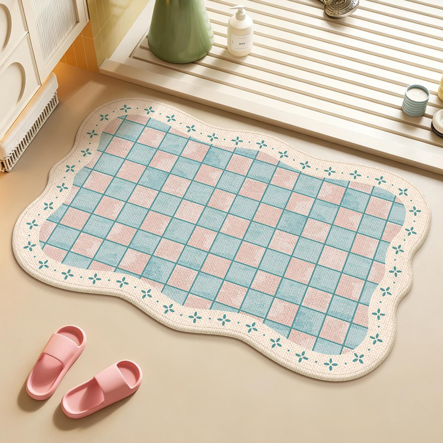 Absorbierend Floral Prägung Badmatte Brehn
