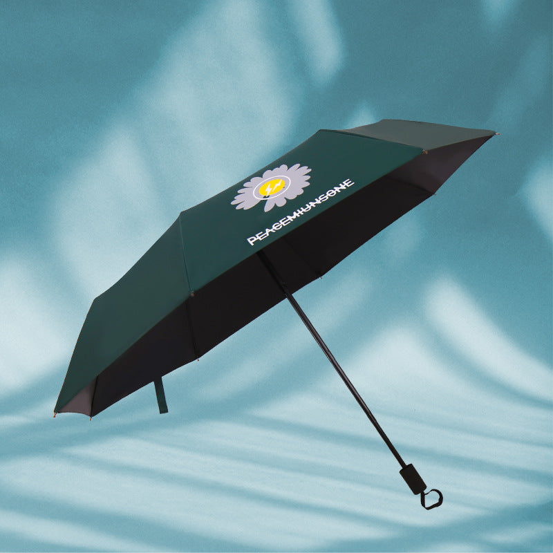 Damen Faltbarer Regenschirm mit Blumenmotiv Brehn