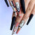 Glamouröse von Marmor inspirierte Stiletto-Nagelkunst Brehn