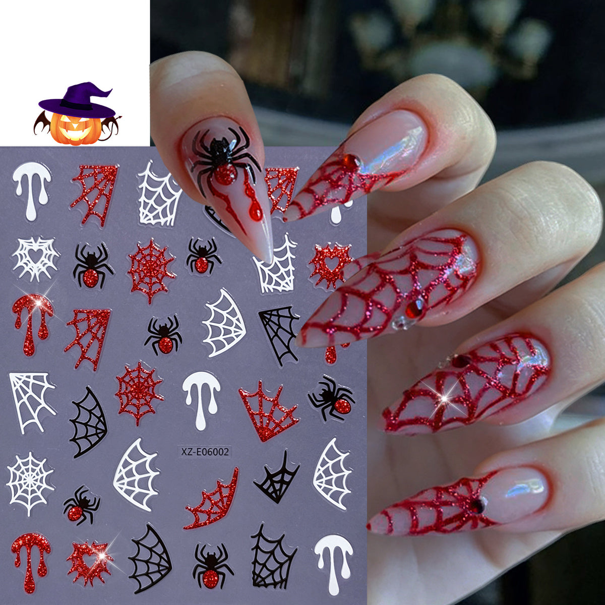 Halloween-Themen Nagelkunst Aufkleber Set  1791507032
