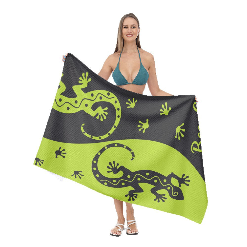 Strandtuch mit buntem Gecko-Muster Brehn