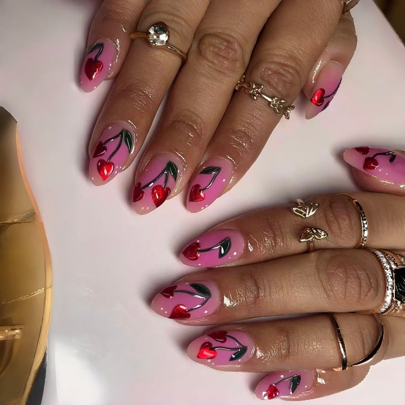 Kunstnail Art mit Kirschdesign Brehn